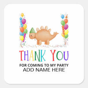 Pegatina Cuadrada Gracias Cumpleaños