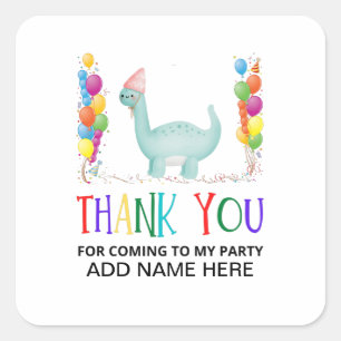 Pegatina Cuadrada Gracias Cumpleaños