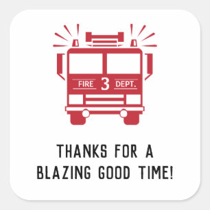 Pegatina Cuadrada Gracias del cumpleaños de los niños del coche de