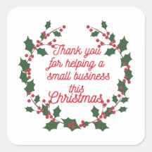 Gracias Feliz Navidad Pequeña Empresa Hecha A Mano