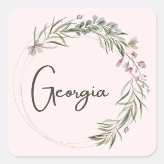 Pegatina Cuadrada Gracias Georgia