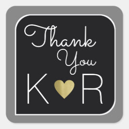 Pegatina Cuadrada gracias / gracias