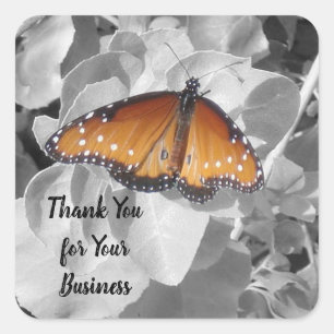 Pegatina Cuadrada Gracias Monarch Butterfly Client