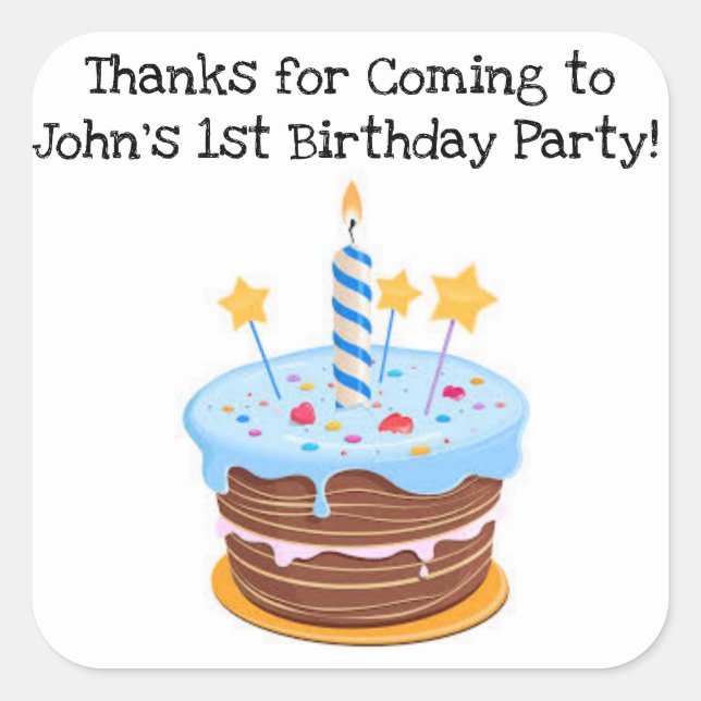 Pegatina Cuadrada Gracias Pegatinas (Anverso)