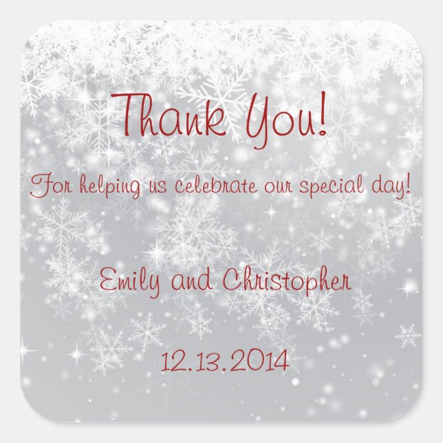 Pegatina Cuadrada Gracias pegatinas (Anverso)