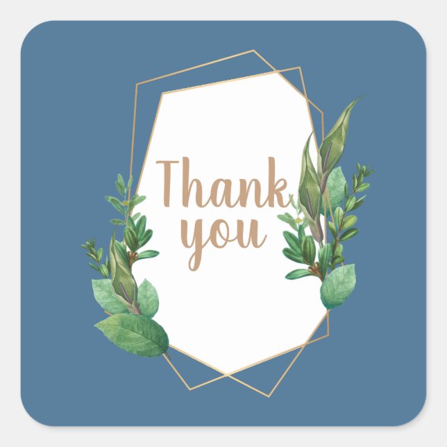 Pegatina Cuadrada gracias pegatinas (Anverso)