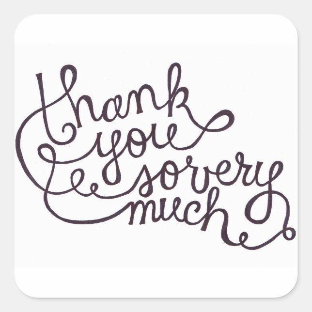 Pegatina Cuadrada gracias pegatinas cuadrados pequeños (Anverso)