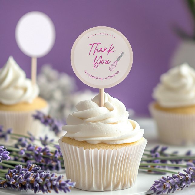 Pegatina Cuadrada Gracias por el negocio de la panadería (Subido por el creador)