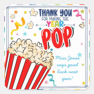 Pegatina Cuadrada gracias por hacer que la clase pop de este año se