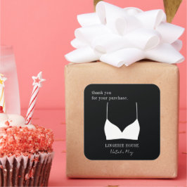 Pegatina Cuadrada gracias por su compra Lingerie Boutique