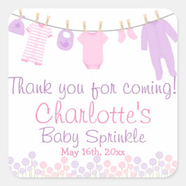 Pegatina Cuadrada Gracias Por Venir Ropa Infantil