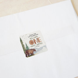 Pegatina Cuadrada Gracias Un Feliz Cumpleaños De Camper