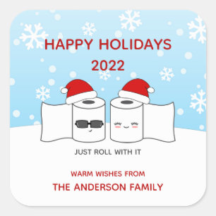 Pegatina Cuadrada Gracioso 2020 Sólo Funciona Con El Papel De Aseo D