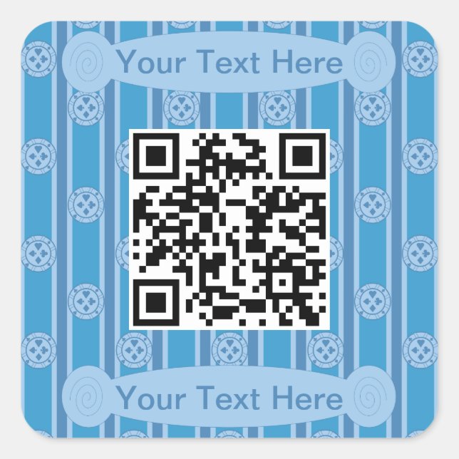 Pegatina Cuadrada Gracioso Chip de póquer QR Código (Anverso)