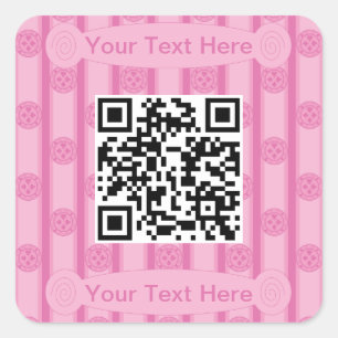 Pegatina Cuadrada Gracioso Chip de póquer QR Código