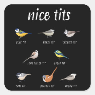 Pegatina Cuadrada Gracioso regalo de avistamiento de pájaros para o