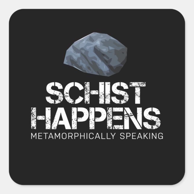 Pegatina Cuadrada Gracioso regalo de experto en geología para geólog (Anverso)