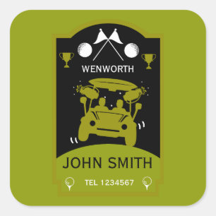 Pegatina Cuadrada Gracioso Regalo De Golf Para Principiantes