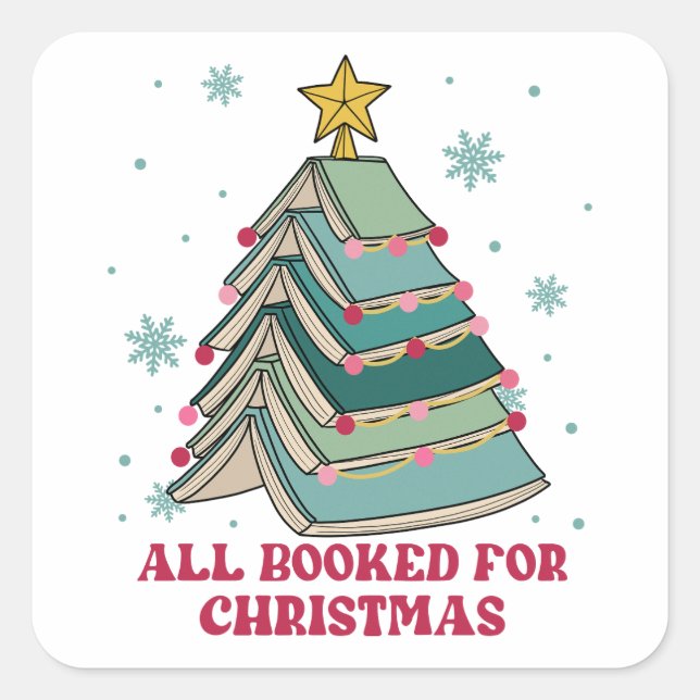 Pegatina Cuadrada Gracioso regalo para bibliotecarios, todo reservad (Anverso)