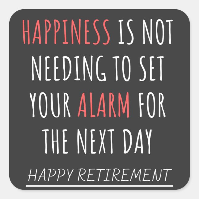 Pegatina Cuadrada Gracioso retiro de compañeros de trabajo (Anverso)