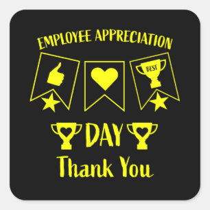 Pegatina Cuadrada Graciosos regalos corporativos de RR. HH.