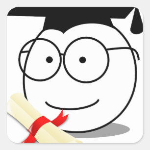 Pegatina Cuadrada Grad Class Fancy Personaliza Nombre Love Destiny