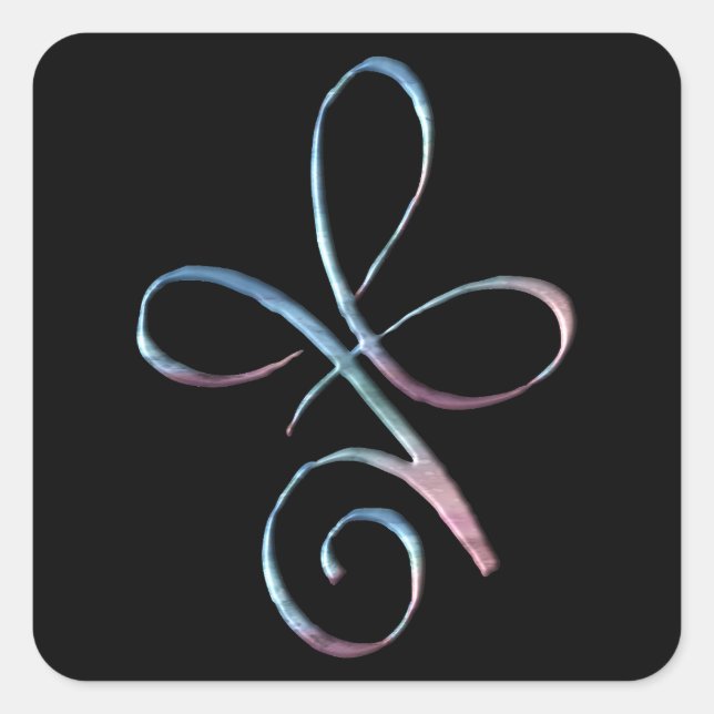 Pegatina Cuadrada Gradient Unconditional Love (Anverso)