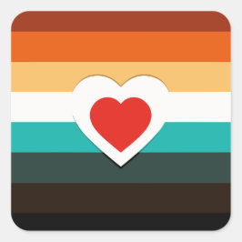 Pegatina Cuadrada Gradiente cardíaco