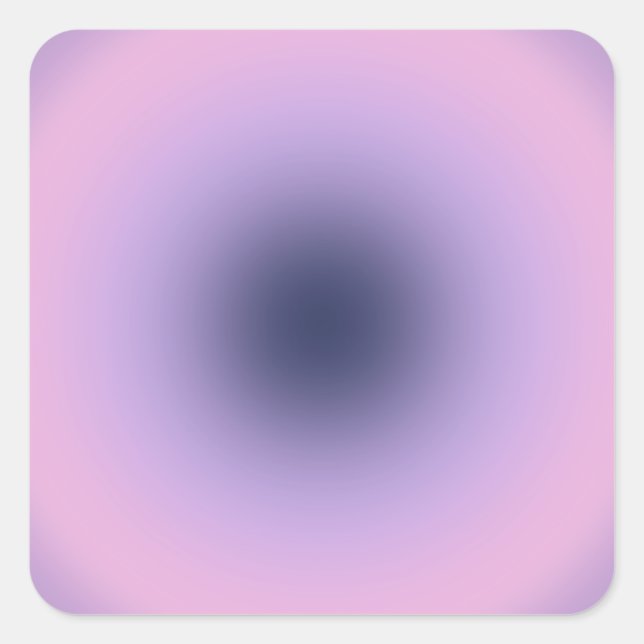 Pegatina Cuadrada Gradiente púrpura de lavanda retro (Anverso)