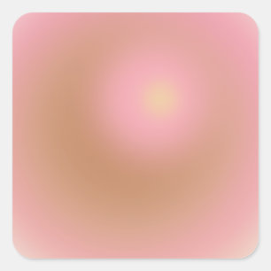 Pegatina Cuadrada Gradiente rosa y marrón de Rubor