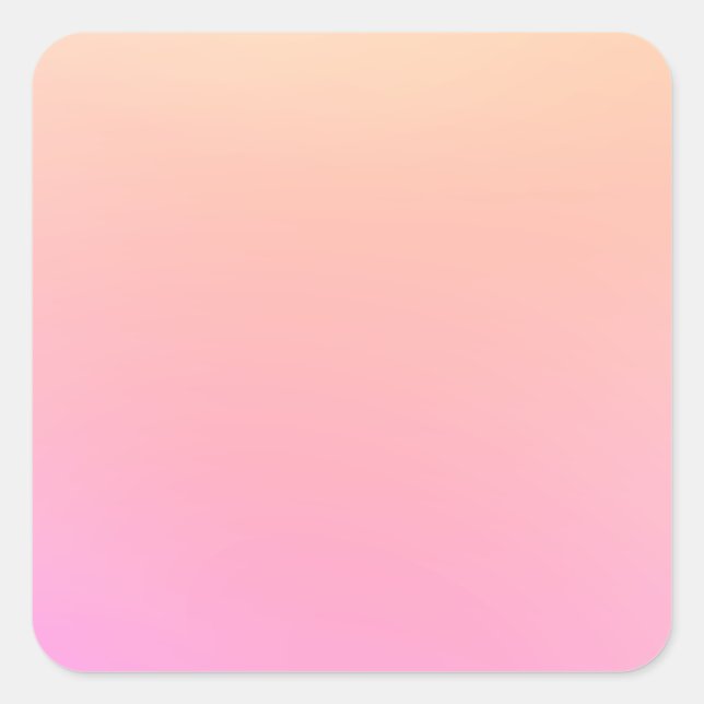 Pegatina Cuadrada Gradiente rosa y rosa (Anverso)