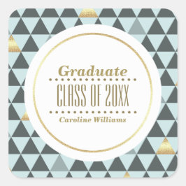 Pegatina Cuadrada Graduación de Personalizado de patrones geométrico