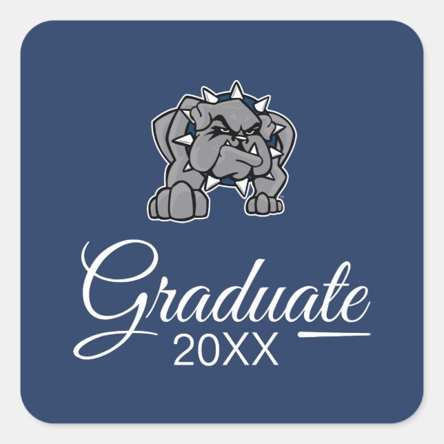 Pegatina Cuadrada Graduado de SWOSU (Anverso)