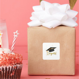 Pegatina Cuadrada Graduation Celebration