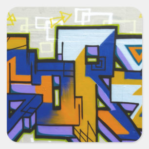 Pegatina Cuadrada Graffiti