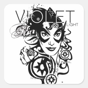 Pegatina Cuadrada Gráfico 4 del zafiro de estrella