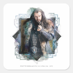 Pegatina Cuadrada Gráfico de caracteres THORIN OAKENSHIELD™