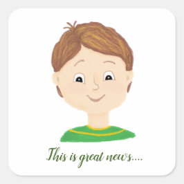 Pegatina Cuadrada Gráfico de emociones de mis sentimientos