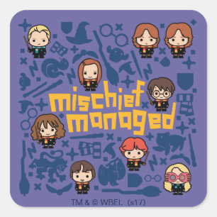 Pegatina Cuadrada Gráfico de personalizado "MISCHIEF MANAGED™"