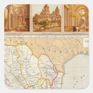 Pegatina Cuadrada Gráfico religioso de México