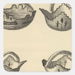 Pegatina Cuadrada Grails de Zuni