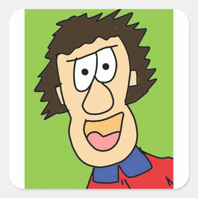 Pegatina Cuadrada grampa joven (Anverso)