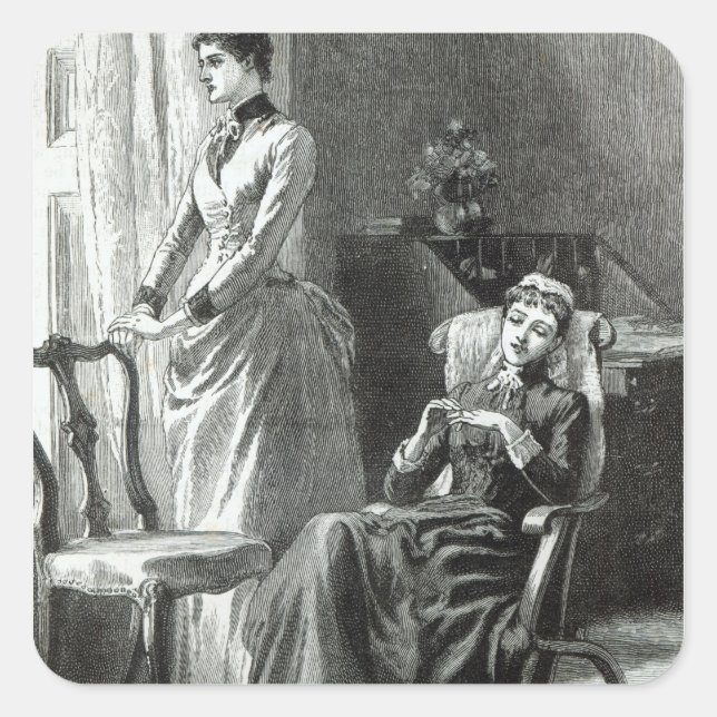 Pegatina Cuadrada Gran abuela Severan de Leslie Keith (Anverso)