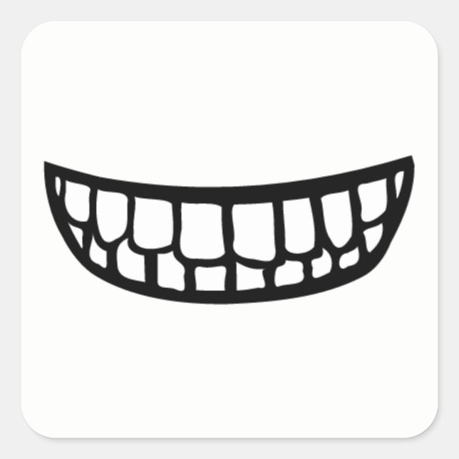 Pegatina Cuadrada Gran boca (Anverso)