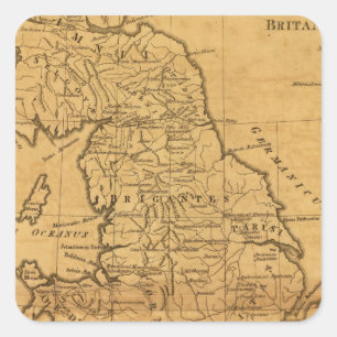 Pegatina Cuadrada Gran Bretaña antigua