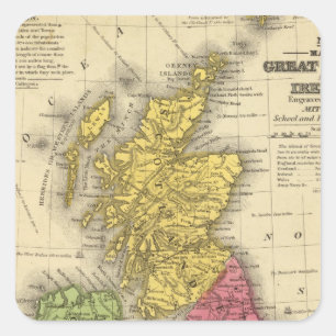 Pegatina Cuadrada Gran Bretaña e Irlanda