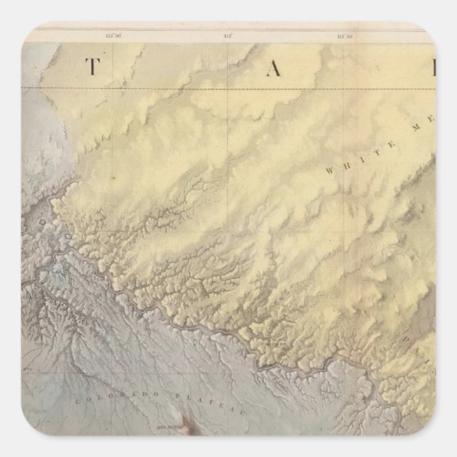 Pegatina Cuadrada Gran Cañón de Arizona (Anverso)