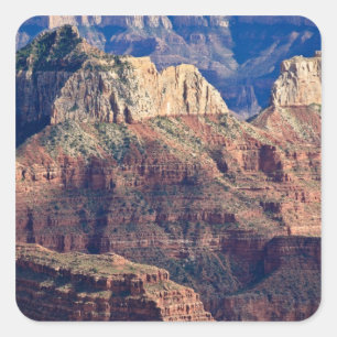 Pegatina Cuadrada Gran Cañón de Rim del Norte - Nacional del Gran Ca