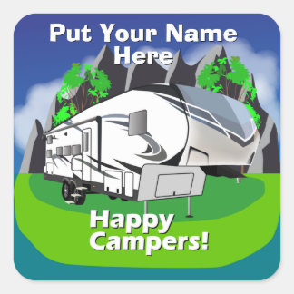 Pegatina Cuadrada Gran diseño Reflejo 28bh Diseño de 5ª rueda