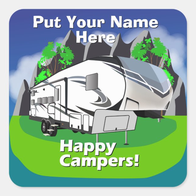 Pegatina Cuadrada Gran diseño Reflejo 28bh Diseño de 5ª rueda (Anverso)